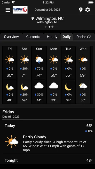 WWAY TV3 StormTrack 3 Weather 스크린샷