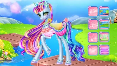 Rainbow Pony Care-Girl Game سکرین شاٹس