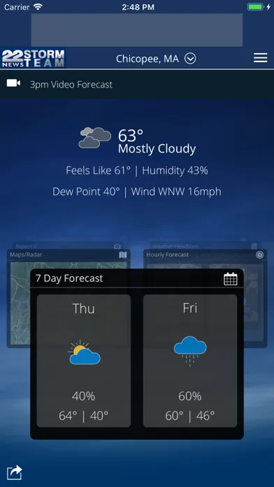 WWLP Weather Screenshots