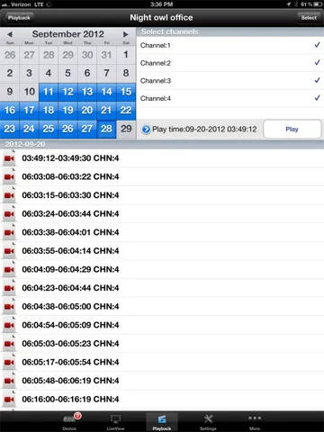 Night Owl Pro iPad  Screenshots