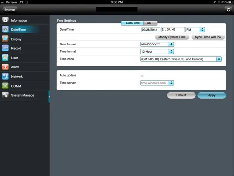 Night Owl Pro iPad  Screenshots