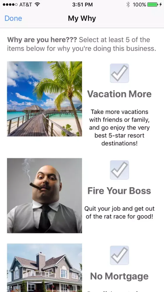 Capturas de tela do Bucket List Tools