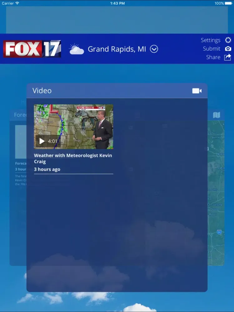 Zrzuty ekranu FOX17 West Michigan Weather iPad 