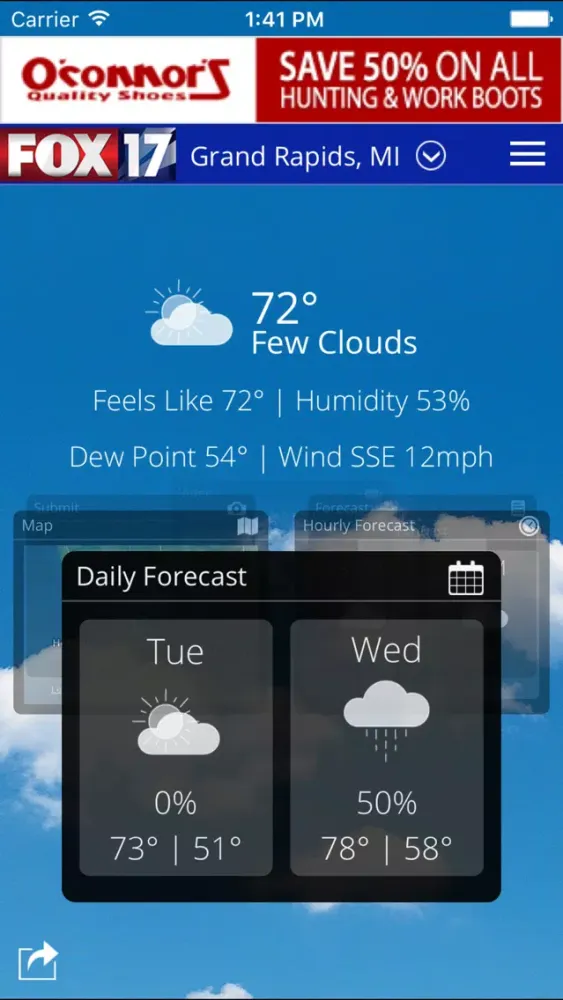 Zrzuty ekranu FOX17 West Michigan Weather