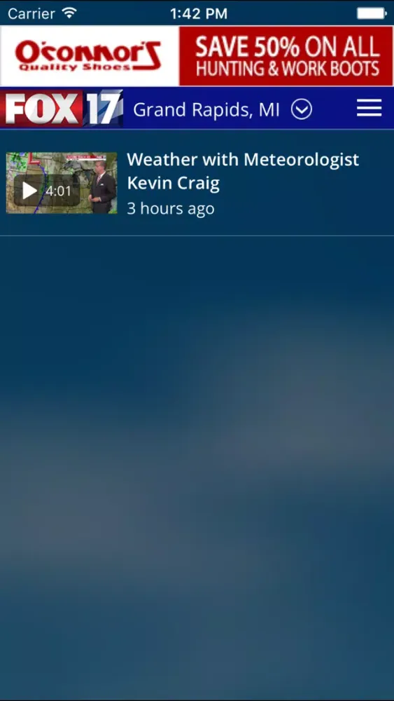 Zrzuty ekranu FOX17 West Michigan Weather