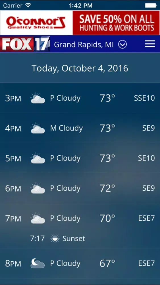 Zrzuty ekranu FOX17 West Michigan Weather