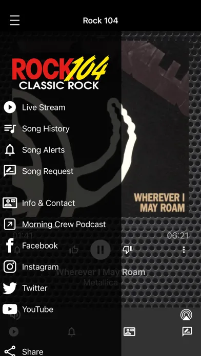 Tangkapan layar Rock 104 - WXRR