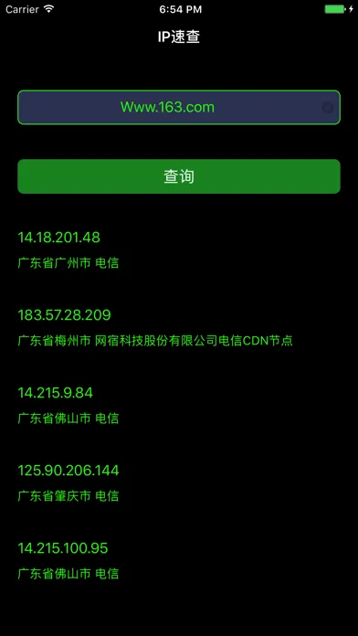 Zrzuty ekranu IP地址速查 - 支持网址