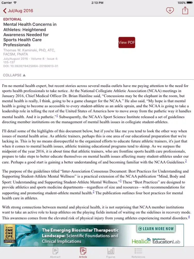 Athletic Training and Sports Health Care iPad 应用截图