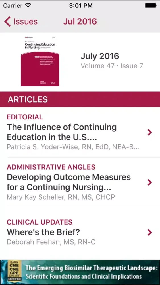 The Journal of Continuing Education in Nursing Ekran Görüntüleri