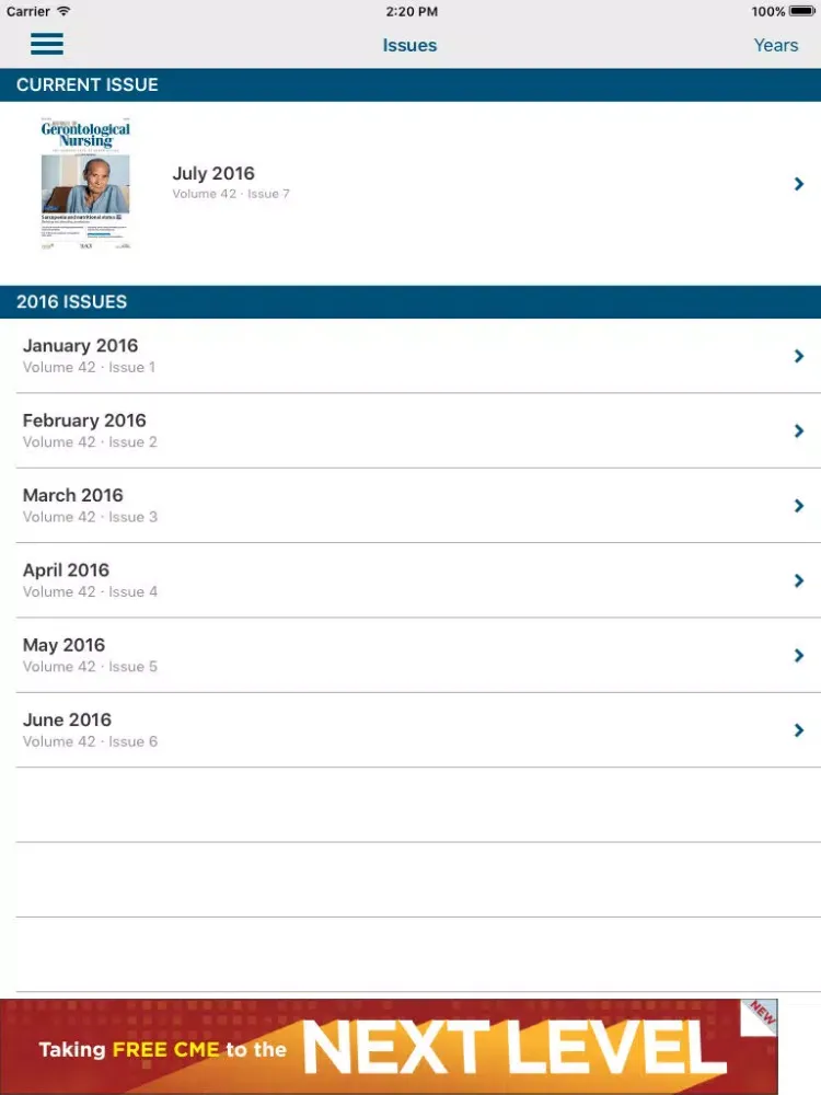 Скриншоты Journal of Gerontological Nursing iPad 