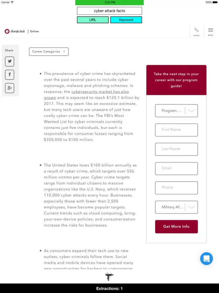 Capturas de pantalla de Ammo Search Engine - read less iPad 