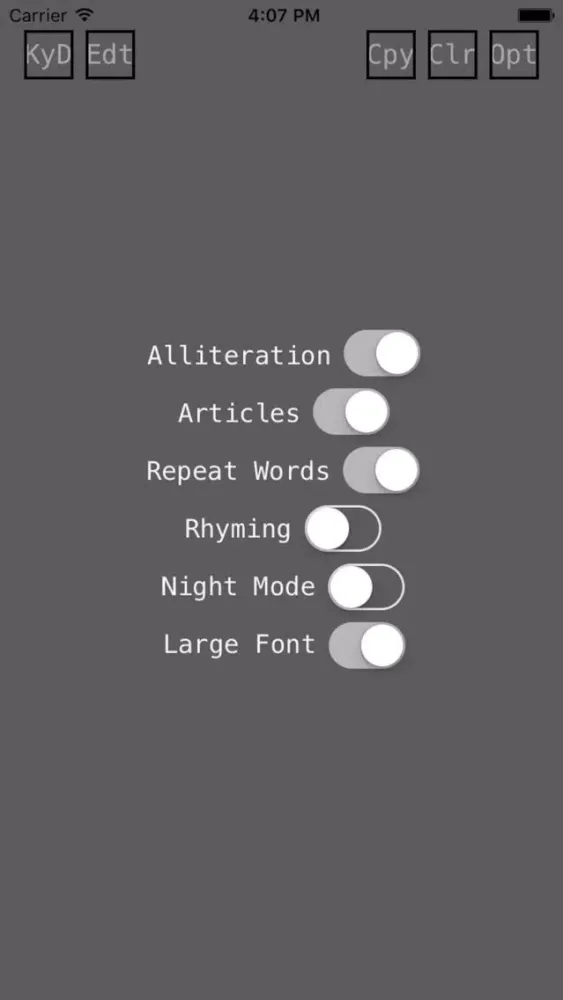 Capturas de pantalla de LyriCode- a wordplay editor