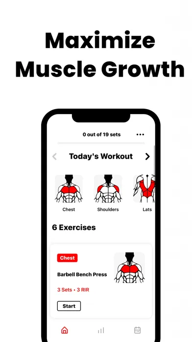 ภาพหน้าจอของ Hypertrophy: RPT Gym Planner
