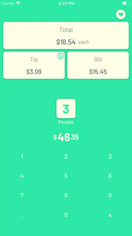 Captures d'écran de Split - Tip Calculator