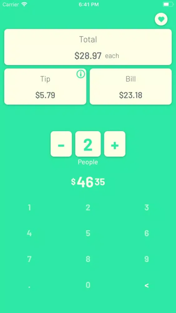 Captures d'écran de Split - Tip Calculator