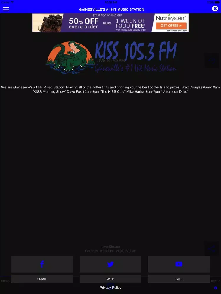 Capturas de pantalla de WYKS KISS 105.3 FM iPad 