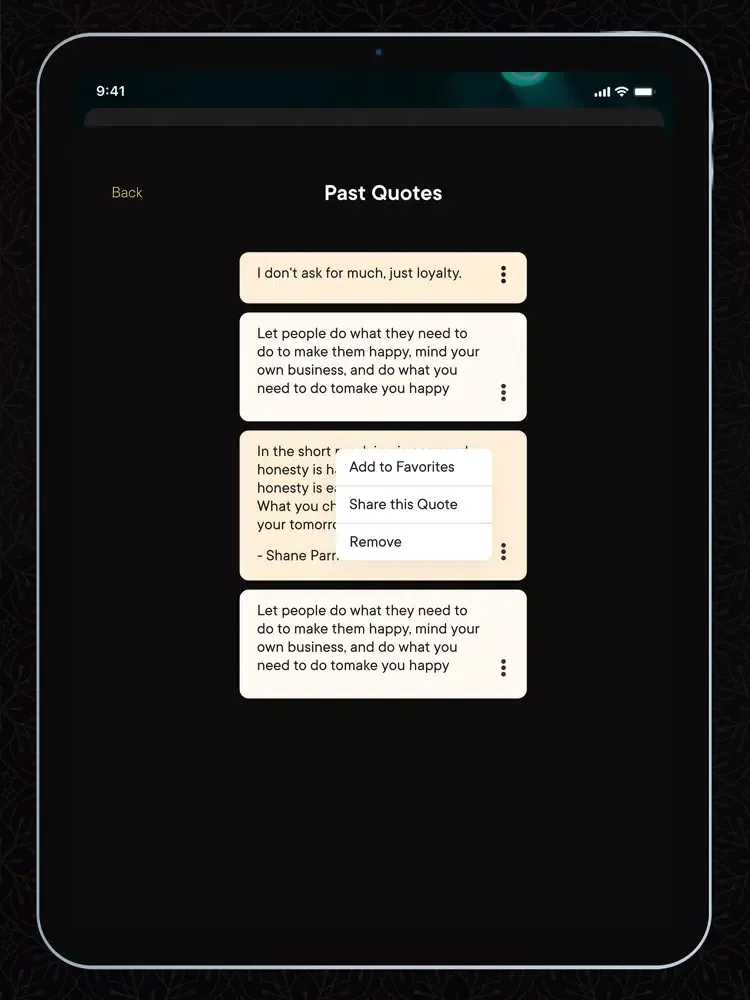 Tangkapan skrin Motivation Plus: Daily Quotes iPad 