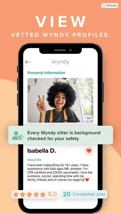Wyndy: Babysitting, simplified Screenshots