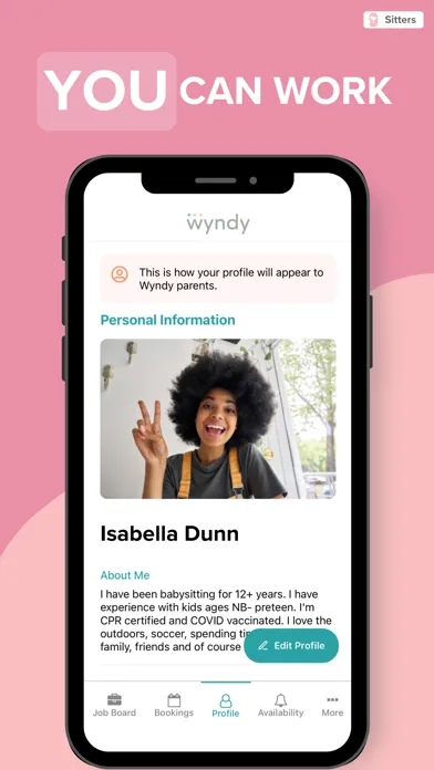 Wyndy: Babysitting, simplified Screenshots