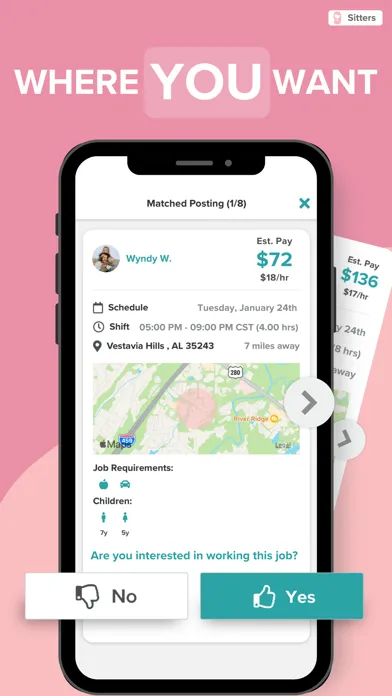 Wyndy: Babysitting, simplified Screenshots