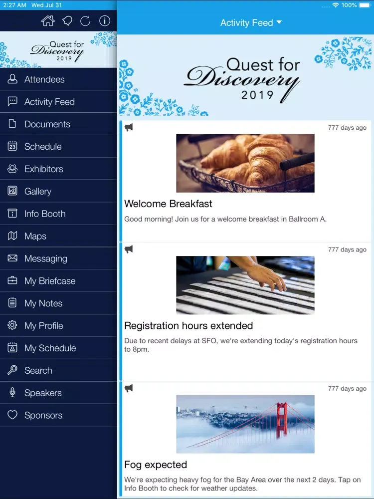 Capturas de tela do Quest for Discovery 2019 iPad 