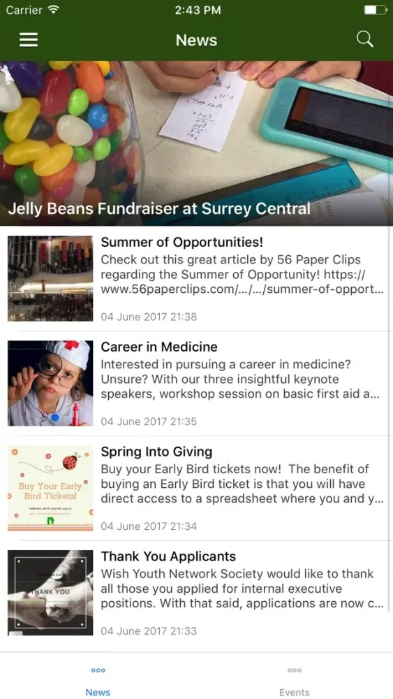 Capturas de tela do Wish Youth Network Society