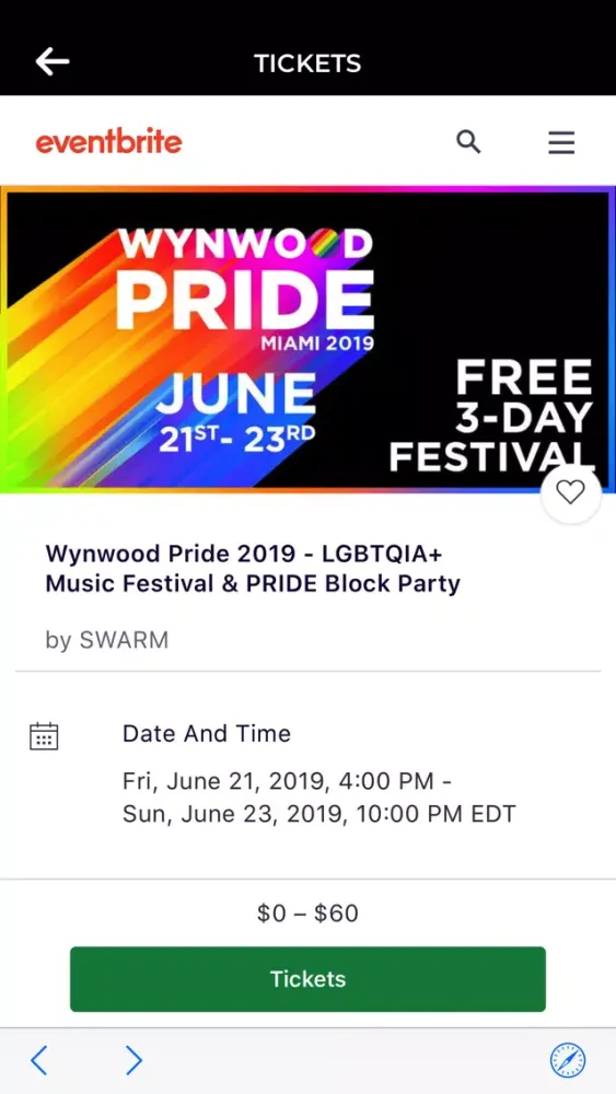 Capturas de tela do Wynwood Pride Guide App