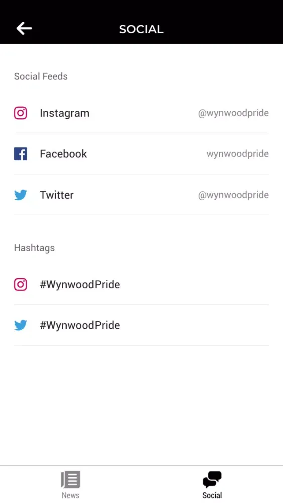 Capturas de tela do Wynwood Pride Guide App