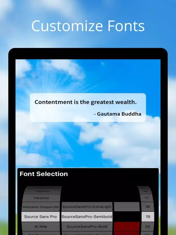 Buddha Quotes Daily - Inspirational Buddhist Words of Spiritual Wisdom for Meditation Peace & Mindfulness iPad 應用截圖
