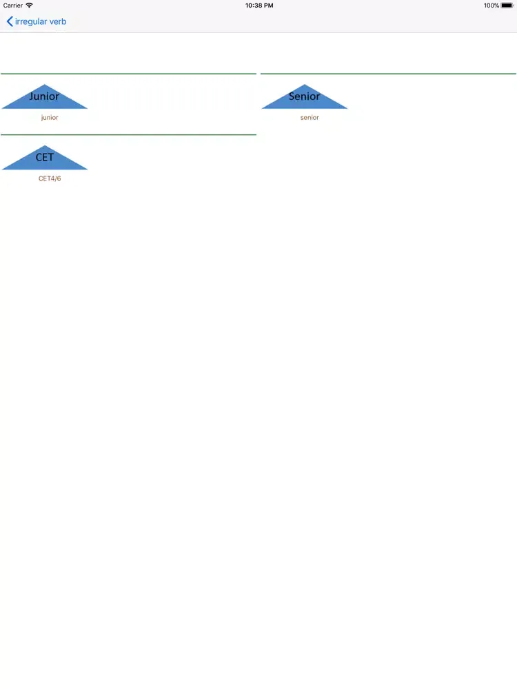 Capturas de pantalla de 动词测试通 iPad 