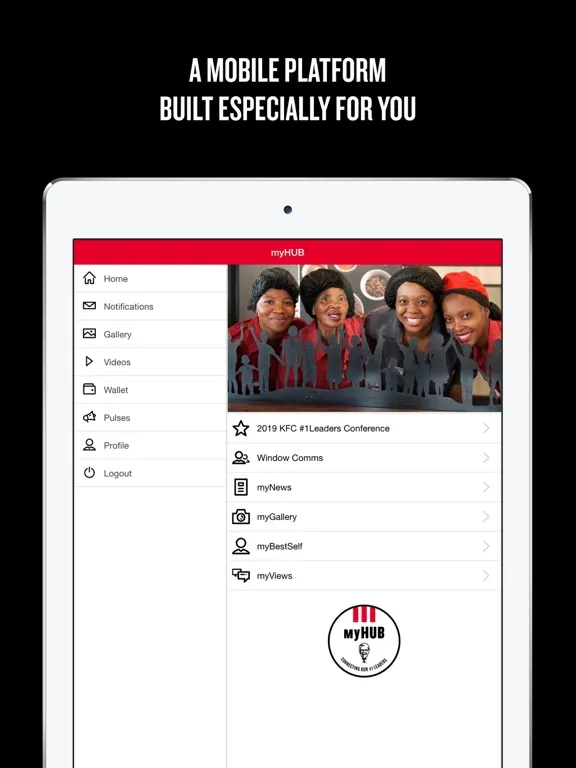myHUB iPad  スクリーンショット