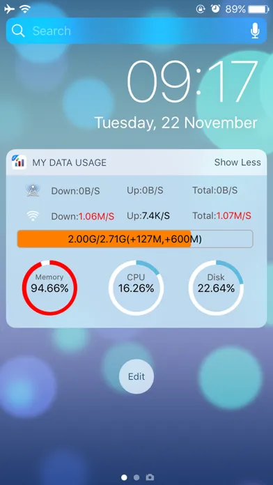 My Data Usage- Cellular Widget应用截图