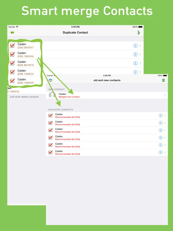 MyCleaner - clean contacts iPad  Screenshots