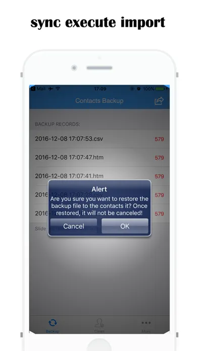 Скриншоты sync -contacts backup to file