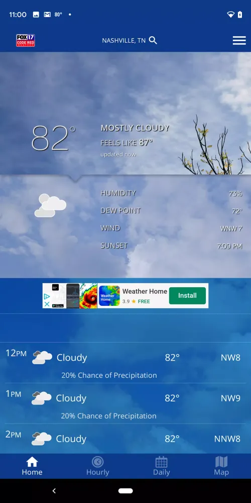 Screenshot di FOX 17 Code Red Weather