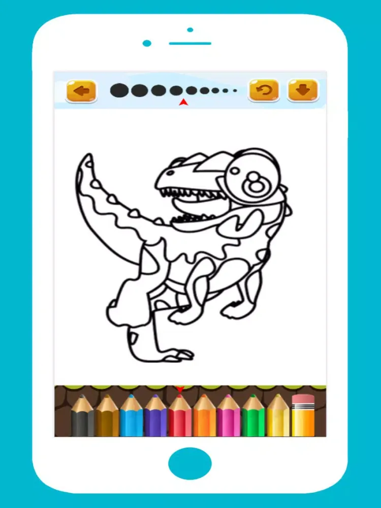 T Rex Dinosaur Coloring Book hd for kids free iPad 應用截圖