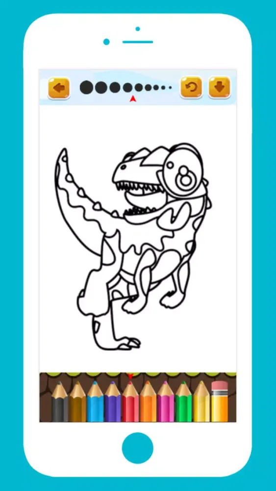 T Rex Dinosaur Coloring Book hd for kids free應用截圖