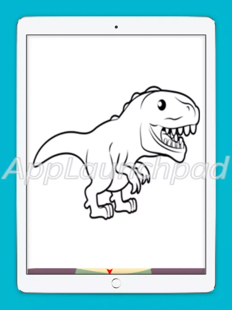 Tangkapan skrin T rex Dinosaurs Coloring Book Drawing for Kids iPad 