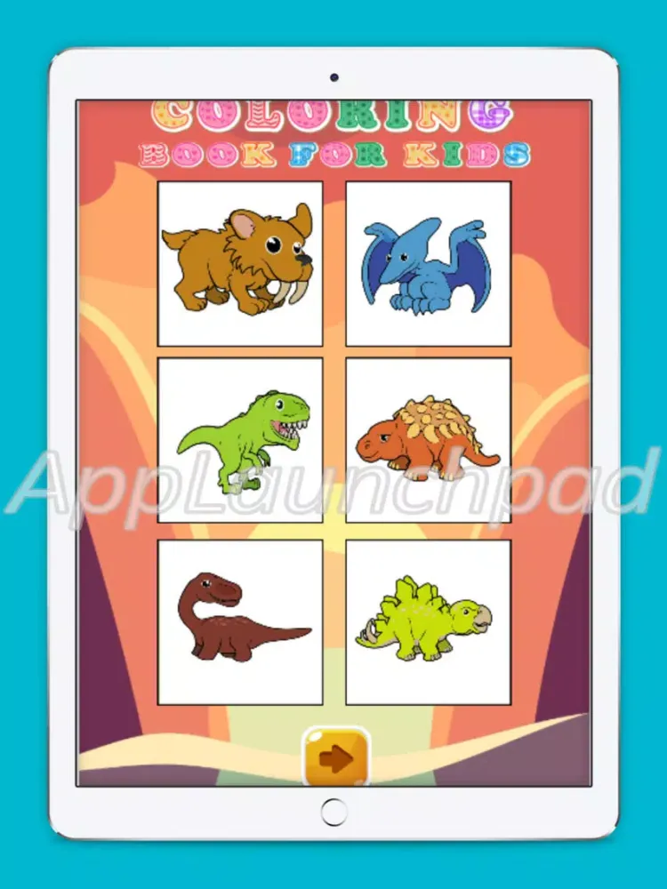Tangkapan skrin T rex Dinosaurs Coloring Book Drawing for Kids iPad 