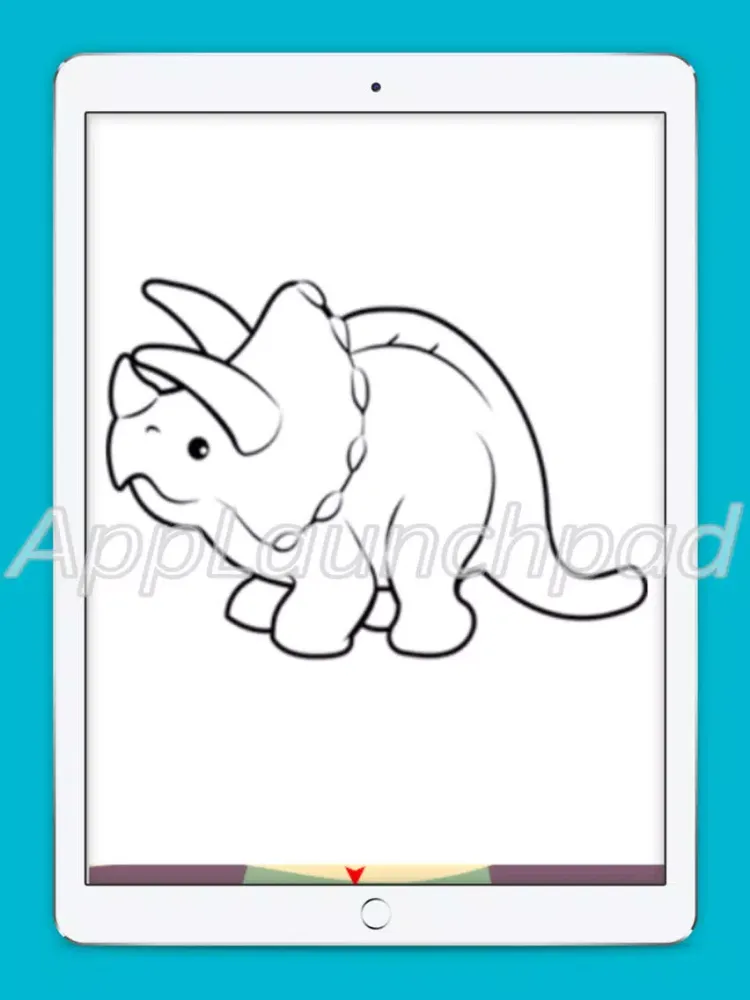 Tangkapan skrin T rex Dinosaurs Coloring Book Drawing for Kids iPad 