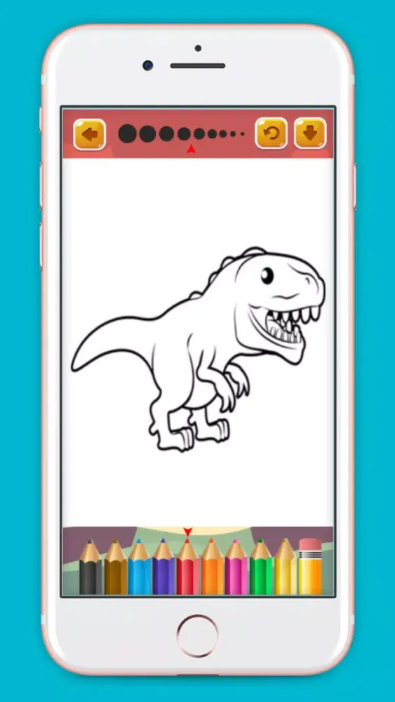 Tangkapan skrin T rex Dinosaurs Coloring Book Drawing for Kids