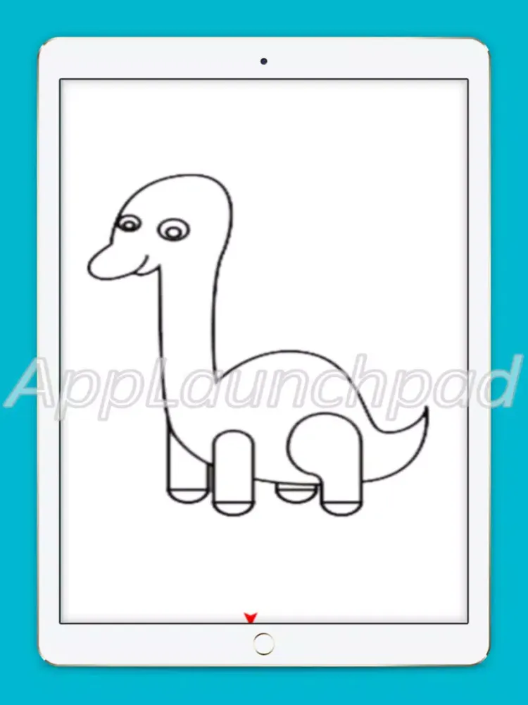 Ảnh chụp màn hình của Dinosaur Planet Coloring Book game for kids iPad 