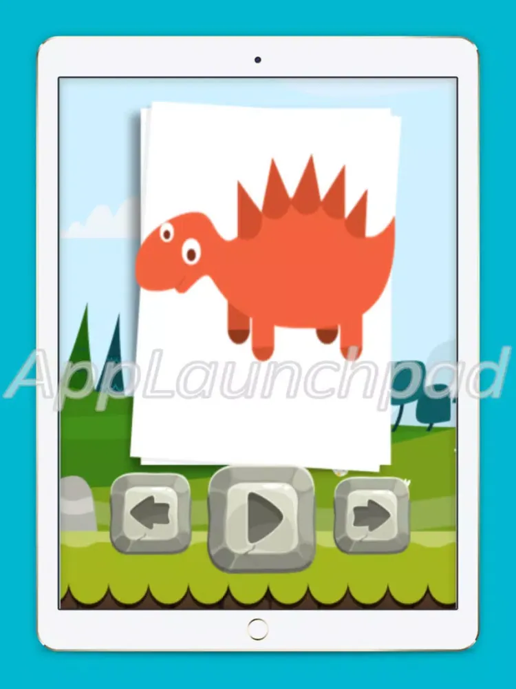 Ảnh chụp màn hình của Dinosaur Planet Coloring Book game for kids iPad 