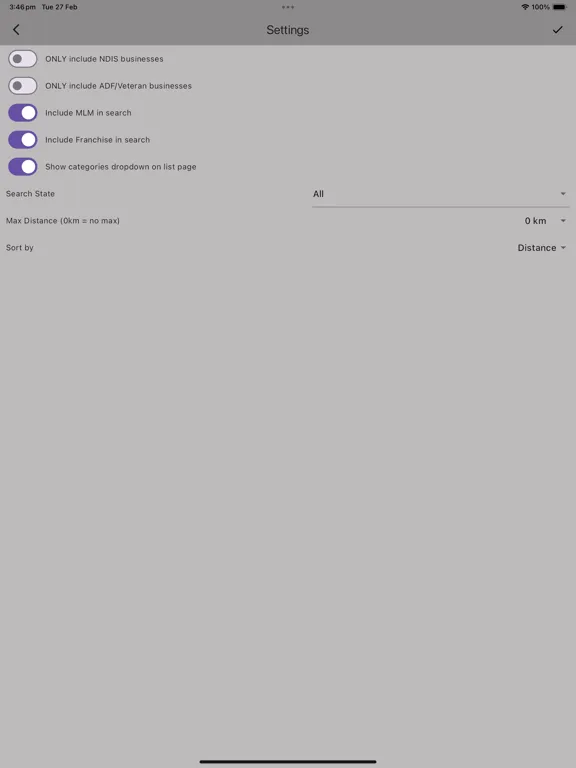 Veteran Businesses iPad  Screenshots