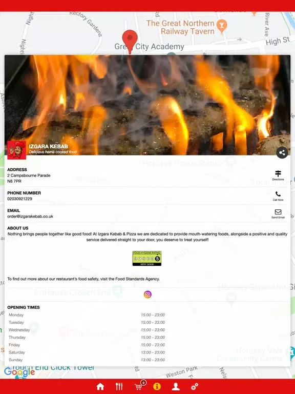 Tangkapan skrin Izgara Kebab & Pizza iPad 
