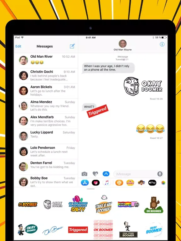Zrzuty ekranu Ok Boomer - Animated Stickers iPad 
