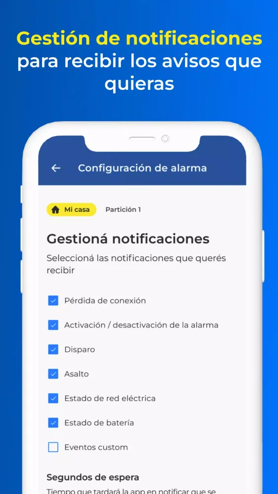 Capturas de pantalla de Mi Alarma X-28