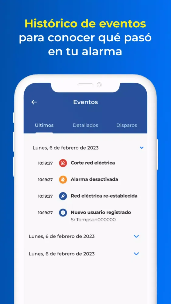 Capturas de pantalla de Mi Alarma X-28