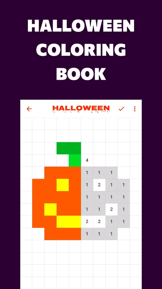 32 pixel: Halloween coloring Screenshots